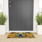 Blue and Gold Klimt Dog Welcome Mat Gallery Image 3