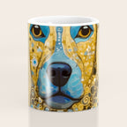 Blue and Gold Klimt Dog Coffee Mug Gallery Image 4