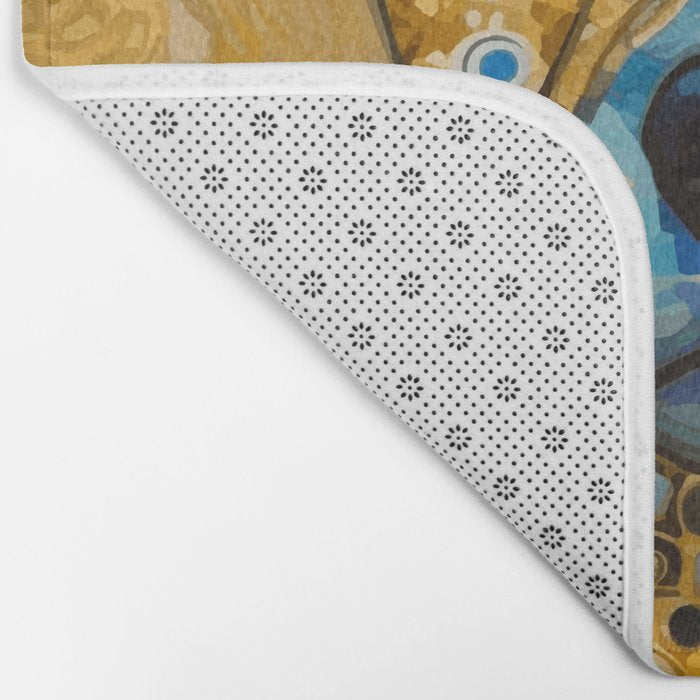 Blue and Gold Klimt Dog Bath Mat Gallery Image 2