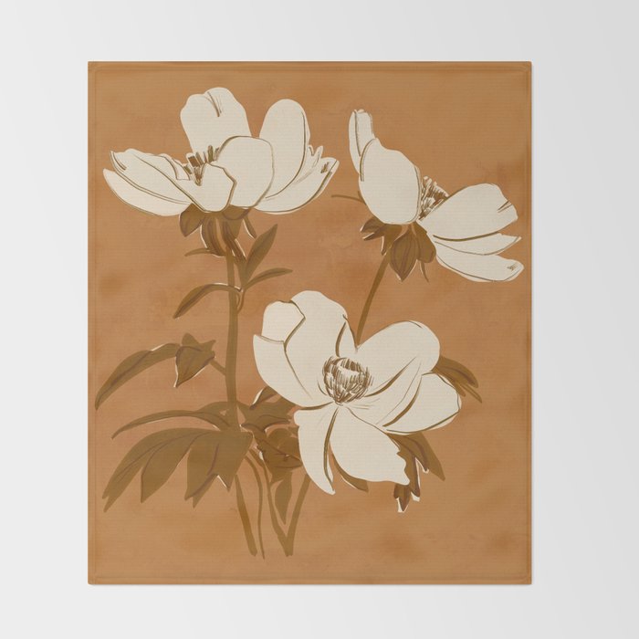 Flowers 60 Throw Blanket Gallery Image 2