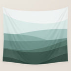Mountain, Landscape, Green, Ombre Paintings Wall Tapestry Gallery Image 4