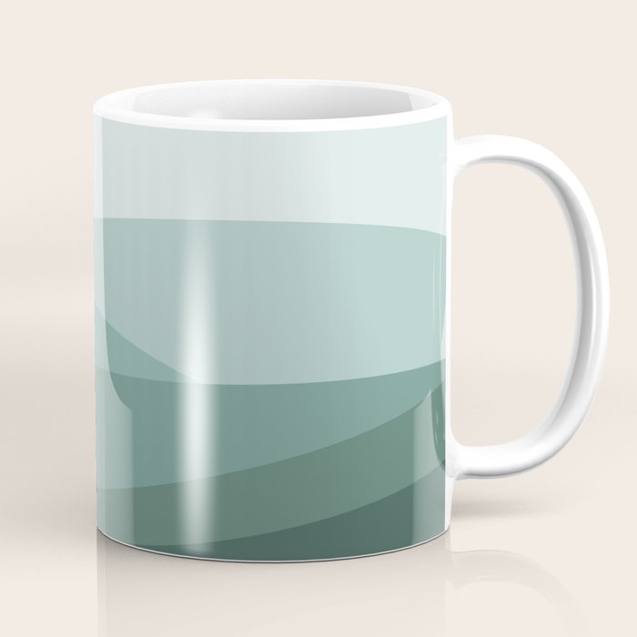 Mountain, Landscape, Green, Ombre Paintings Coffee Mug Gallery Image 1