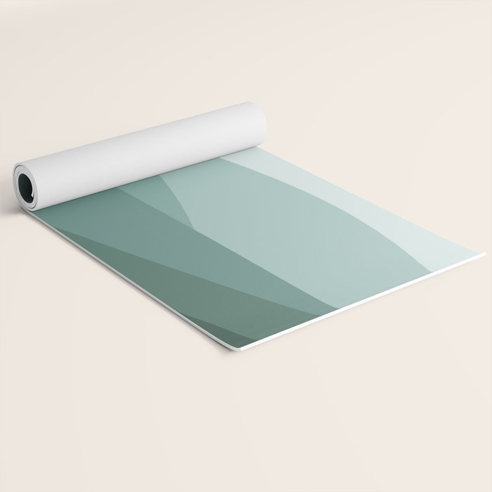 Mountain, Landscape, Green, Ombre Paintings Yoga Mat Gallery Image 2