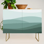 Mountain, Landscape, Green, Ombre Paintings Credenza Gallery Image 1