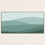Mountain, Landscape, Green, Ombre Paintings Desk Mat Gallery Image 3