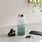 Mountain, Landscape, Green, Ombre Paintings Water Bottle Gallery Image 4