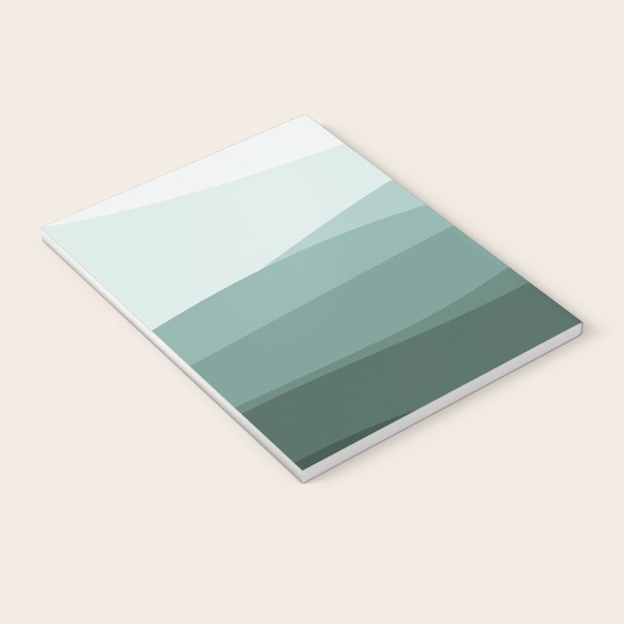 Mountain, Landscape, Green, Ombre Paintings Notebook Gallery Image 3