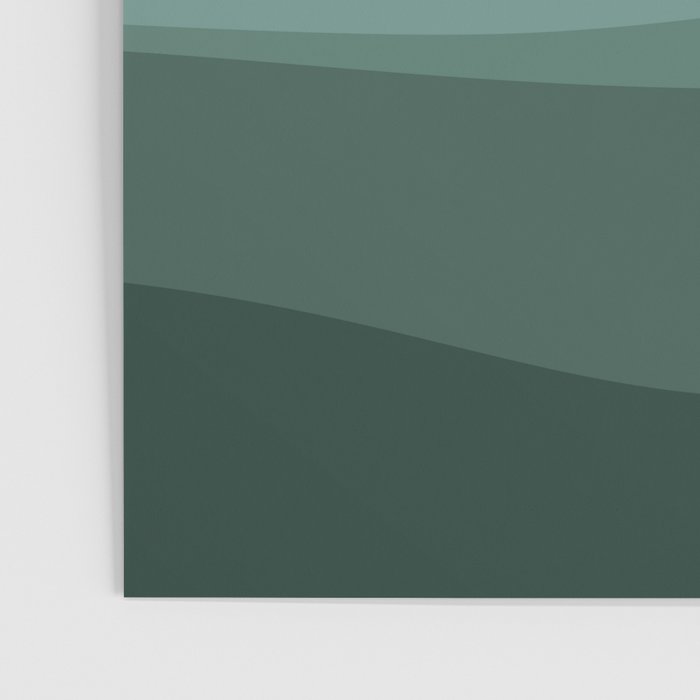 Mountain, Landscape, Green, Ombre Paintings Poster Gallery Image 3