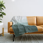 Mountain, Landscape, Green, Ombre Paintings Throw Blanket Gallery Image 1