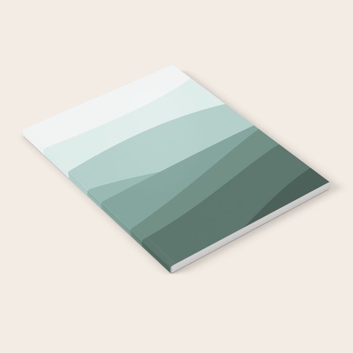 Mountain, Landscape, Green, Ombre Paintings Notebook Gallery Image 2