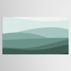 Mountain, Landscape, Green, Ombre Paintings Tablecloth Gallery Image 2