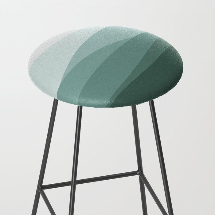Mountain, Landscape, Green, Ombre Paintings Stool Gallery Image 2