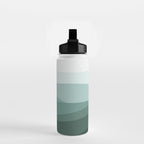 Mountain, Landscape, Green, Ombre Paintings Water Bottle Gallery Image 2