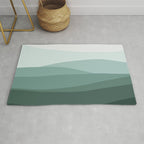 Mountain, Landscape, Green, Ombre Paintings Rug Gallery Image 1
