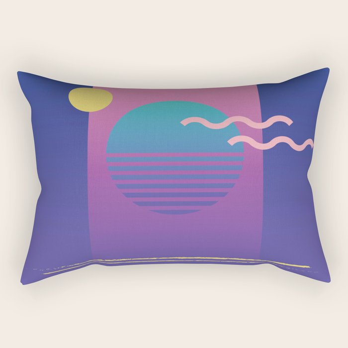 Memphis Pattern 36 / 80s - 90s Retro Rectangular Pillow Gallery Image 2