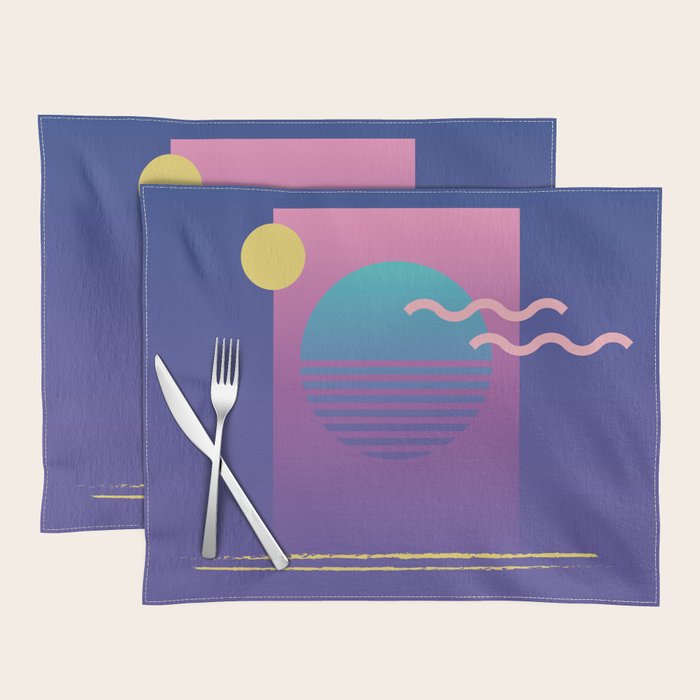 Memphis Pattern 36 / 80s - 90s Retro Placemat Gallery Image 1