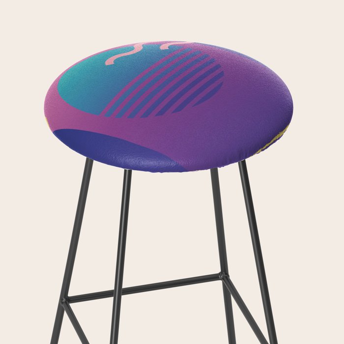 Memphis Pattern 36 / 80s - 90s Retro Stool Gallery Image 2