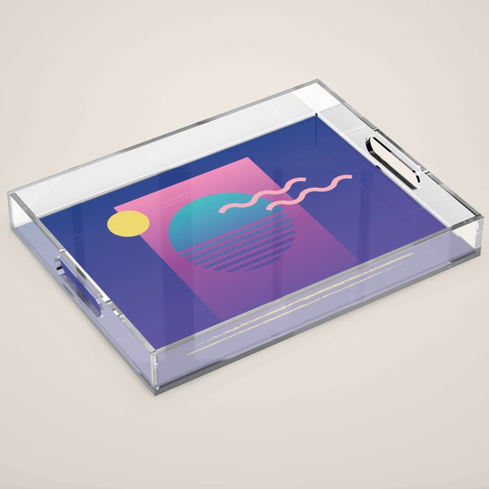 Memphis Pattern 36 / 80s - 90s Retro Acrylic Tray Gallery Image 1