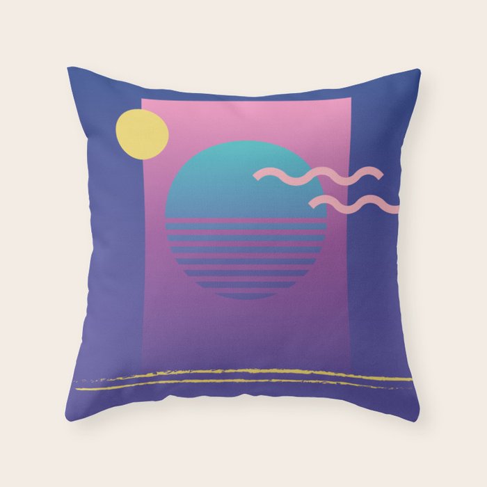 Memphis Pattern 36 / 80s - 90s Retro Throw Pillow Gallery Image 6