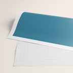 T-Rex Dinosaur Fossil / Skeleton in blue Wrapping Paper Gallery Image 2