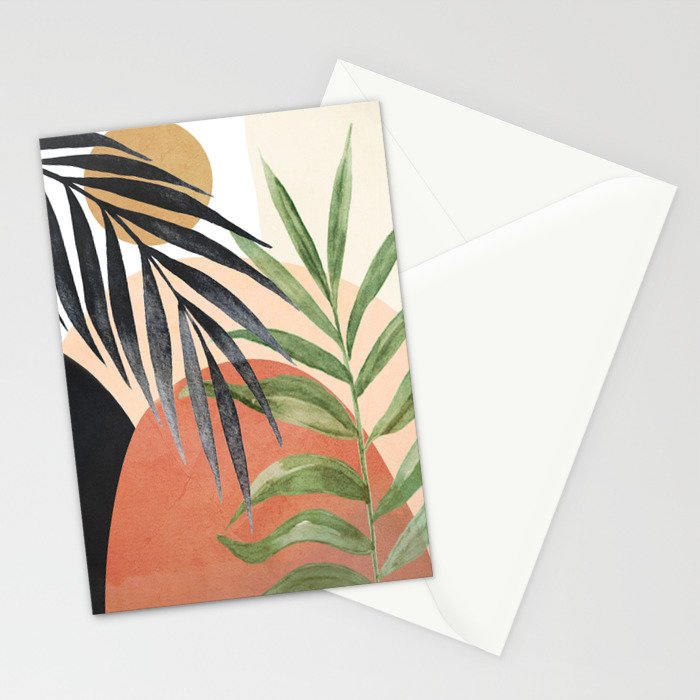 Abstract Tropical Art VI Stationery Card Gallery Image 2