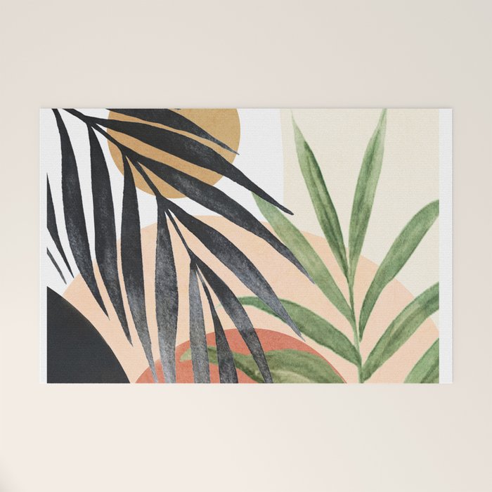 Abstract Tropical Art VI Welcome Mat Gallery Image 1