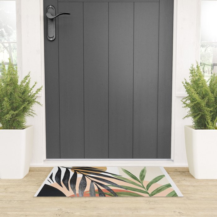 Abstract Tropical Art VI Welcome Mat Gallery Image 3