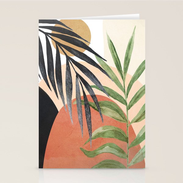 Abstract Tropical Art VI Stationery Card Gallery Image 1
