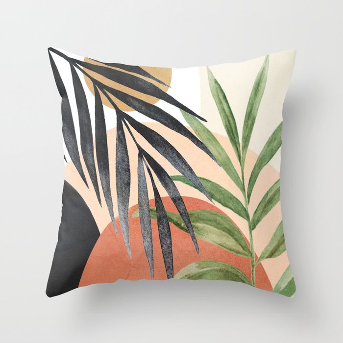 Abstract Tropical Art VI Throw Pillow Gallery Image 6