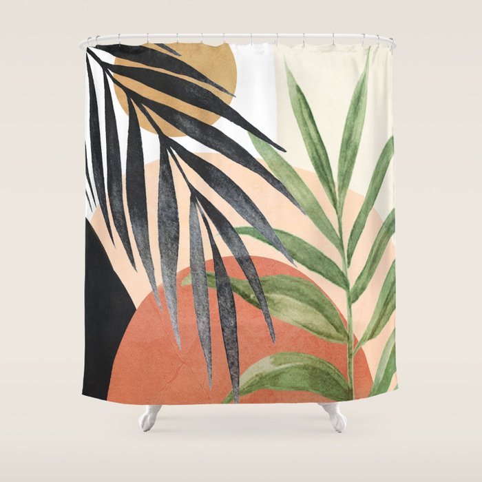 Abstract Tropical Art VI Shower Curtain Gallery Image 1