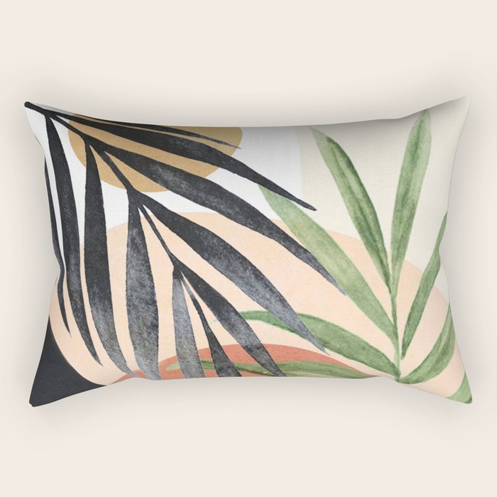 Abstract Tropical Art VI Rectangular Pillow Gallery Image 1