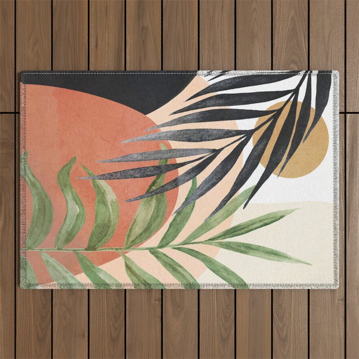 Abstract Tropical Art VI Outdoor Rug Gallery Image 1