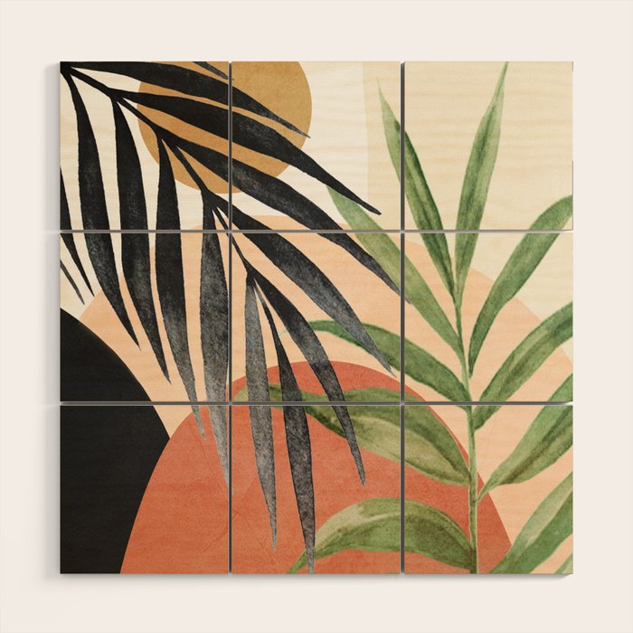 Abstract Tropical Art VI Wood Wall Art Gallery Image 1