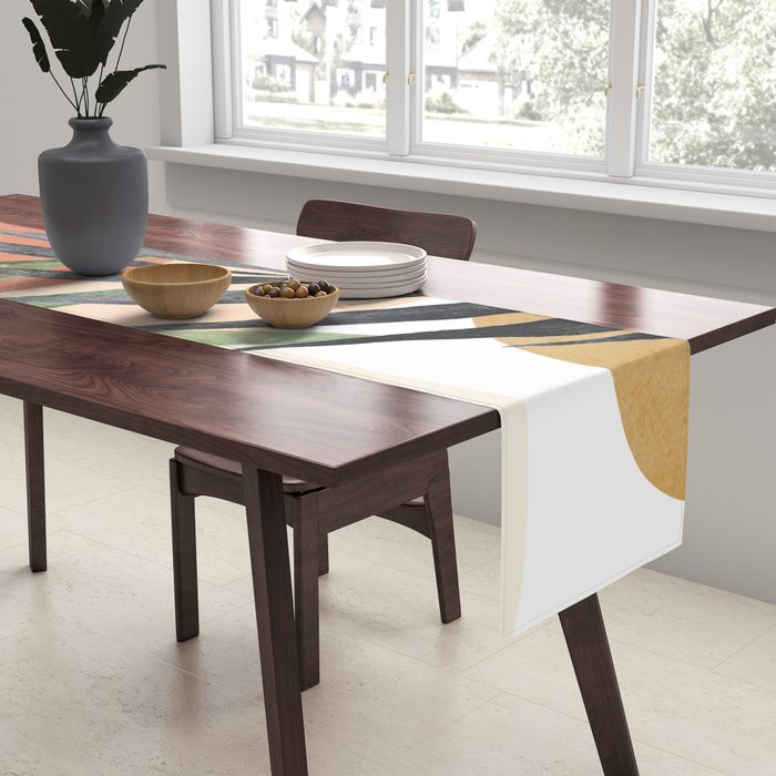 Abstract Tropical Art VI Table Runner Gallery Image 2