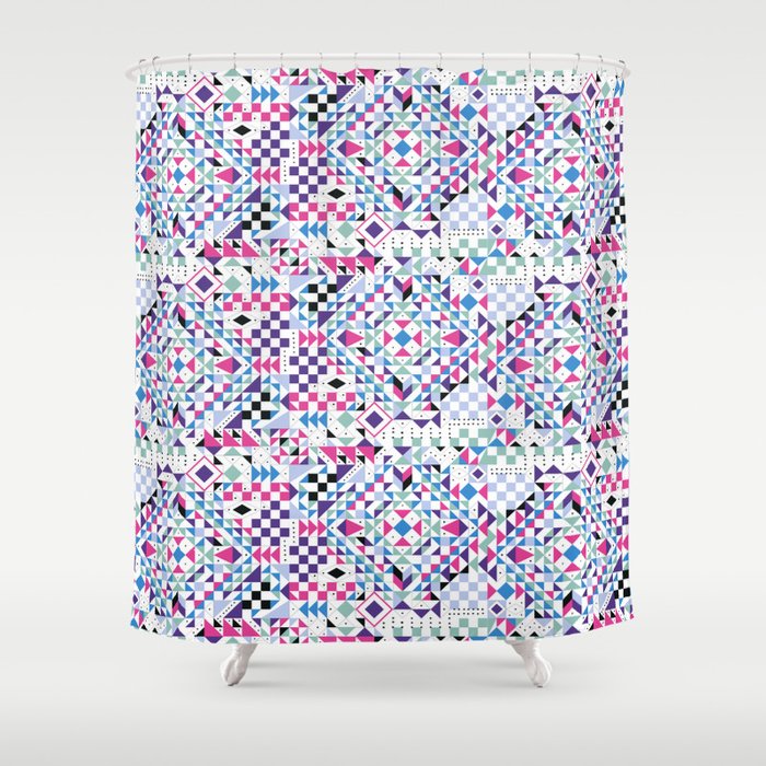 BM3 Tribal geometric Shower Curtain Gallery Image 1