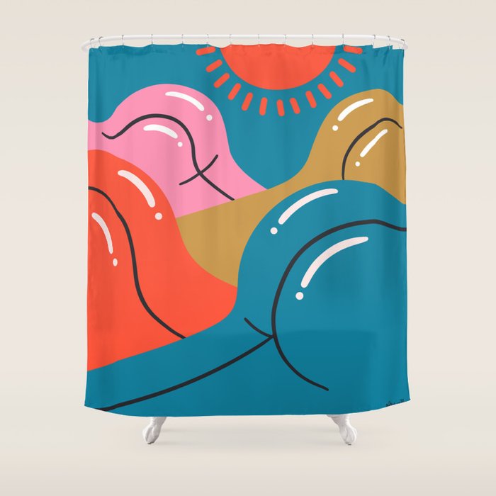 Suns Out, Buns Out!  Shower Curtain Gallery Image 1