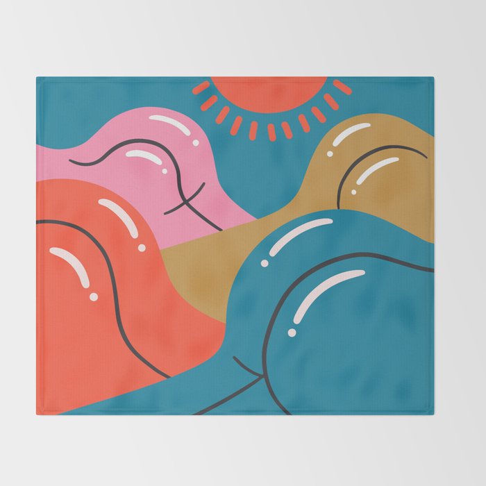Suns Out, Buns Out!  Throw Blanket Gallery Image 2