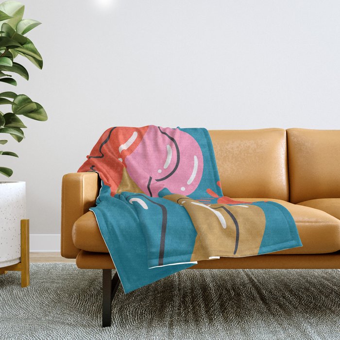 Suns Out, Buns Out!  Throw Blanket Gallery Image 1