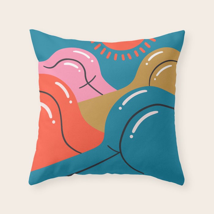 Suns Out, Buns Out!  Throw Pillow Gallery Image 6