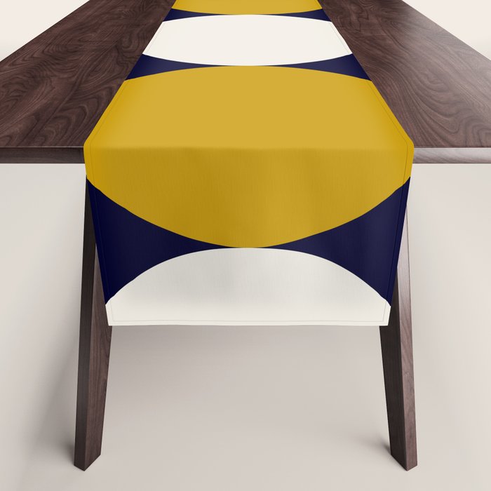 expectant iteration bauhaus Table Runner