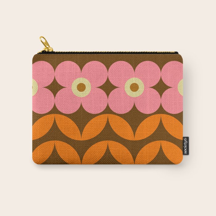Retro Flower 10B Carry All Pouch Gallery Image 1