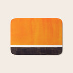 Minimalist Mid Century Modern Color Block Pop Art Rothko Inspired Golden Yellow Black Squares Bath Mat Gallery Image 1