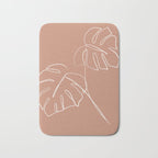 Monstera minimal - earth Bath Mat Gallery Image 1