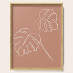 Monstera minimal - earth Serving Tray Gallery Image 1