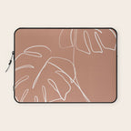 Monstera minimal - earth Laptop Sleeve Gallery Image 1