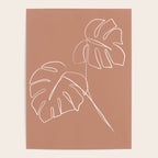Monstera minimal - earth Poster Gallery Image 4