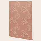 Monstera minimal - earth Wallpaper Gallery Image 2