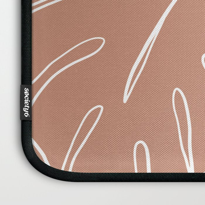 Monstera minimal - earth Laptop Sleeve Gallery Image 3