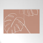 Monstera minimal - earth Welcome Mat Gallery Image 1