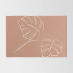 Monstera minimal - earth Rug Gallery Image 2